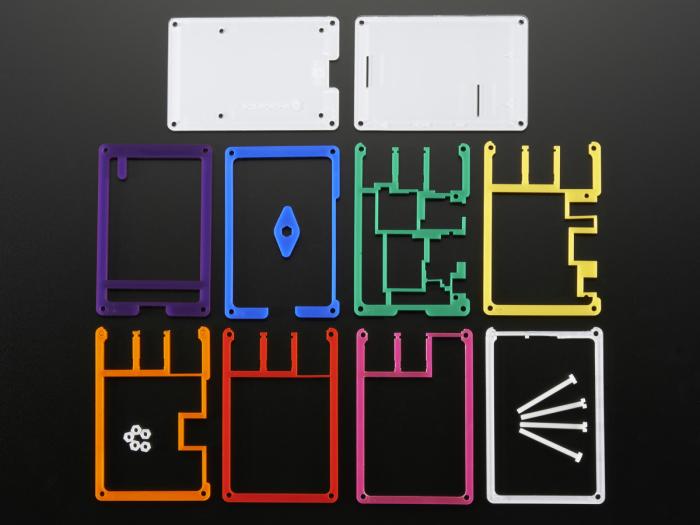 Enclosure for Raspberry Pi Mod B+ Rainbow PiBow @ electrokit (2 of 4)
