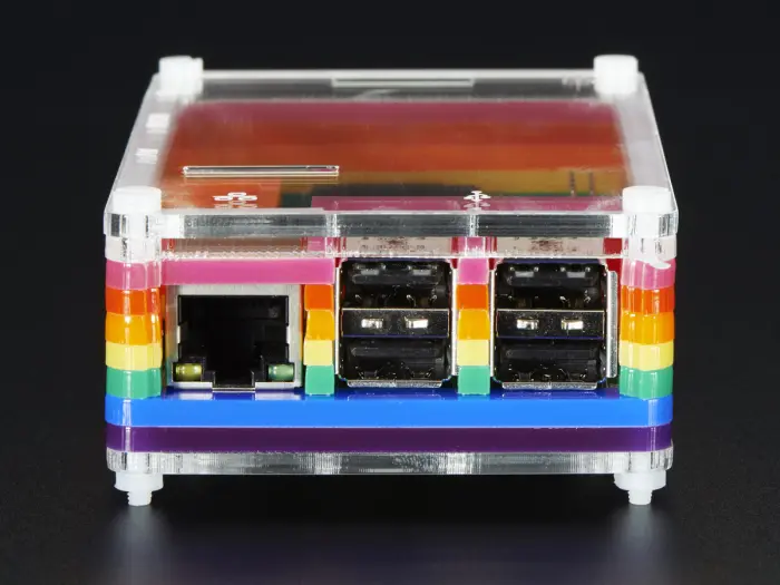 PiBow Rainbow - Låda för Raspberry Pi Mod B+ @ electrokit (3 av 4)