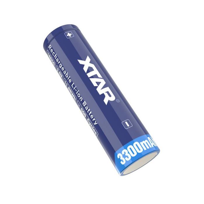 Batteri Li-Ion 18650 3.6V 3300mAh med skyddskrets Xtar @ electrokit (2 av 3)