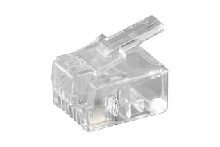 Modularkontakt 6P4C - RJ11 för rund kabel @ electrokit