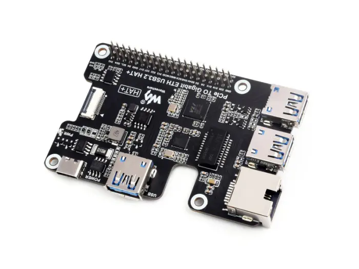 Gbit Ethernet & USB 3.2 HAT for Raspberry Pi 5 @ electrokit (2 of 9)