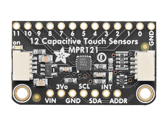 MPR121 Touchkontroller 12-kanaler I2C @ electrokit (1 av 6)