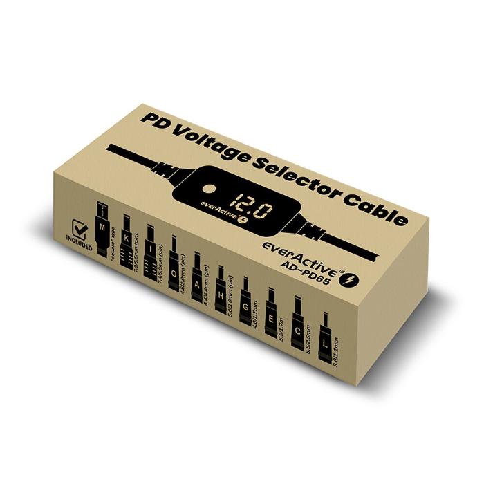 USB-C PD-Trigger ställbar 5-20V med 10 DC-pluggar @ electrokit (4 av 5)