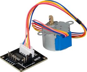 Stegmotor 5V med drivkort - ULN2003A @ electrokit