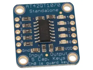 AT42QT1070 Touchkontroller 5-kanaler @ electrokit