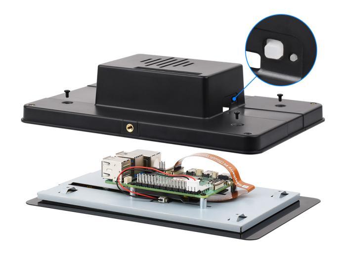 Inbyggnadslåda för Raspberry Pi Display 2 och Pi 5 @ electrokit (8 av 9)