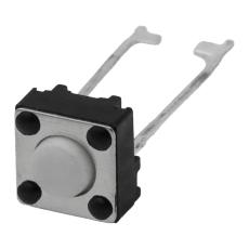 Tactile switch PCB 6x6x4.3mm grey 2-pin @ electrokit