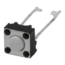 Taktil omkopplare PCB 6x6x4.3mm grå 2-pin @ electrokit