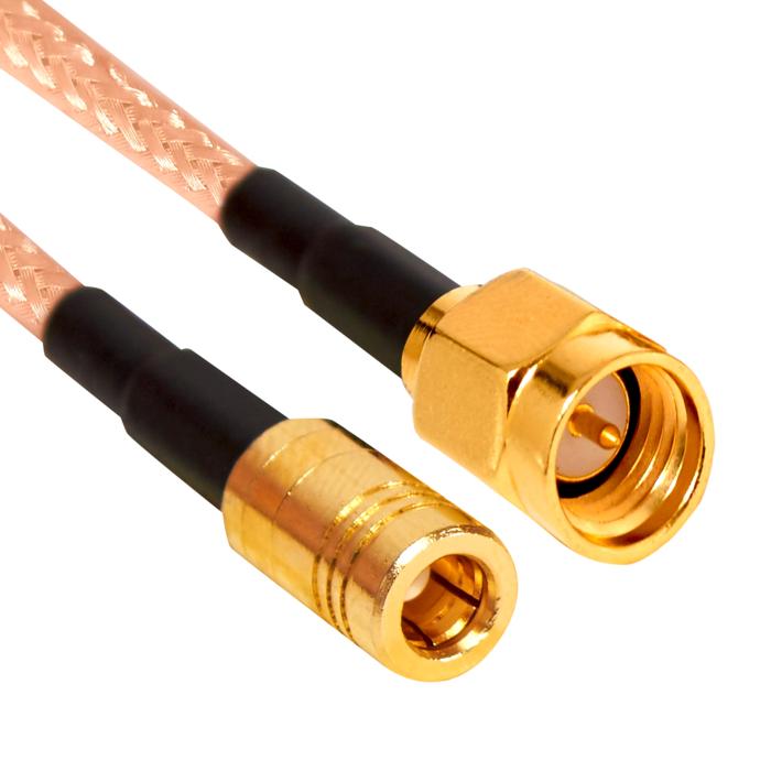 Kabel SMB-hona till SMA-hane 0.75m RG-316 6GHz Tekbox @ electrokit (1 av 2)