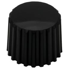 Ratt svart räfflad ø20x16mm @ electrokit