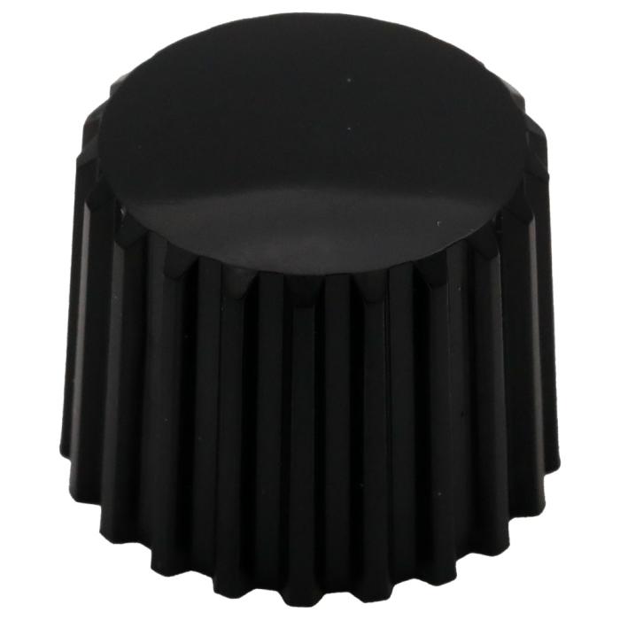 Ratt svart räfflad ø20x16mm @ electrokit (1 av 1)