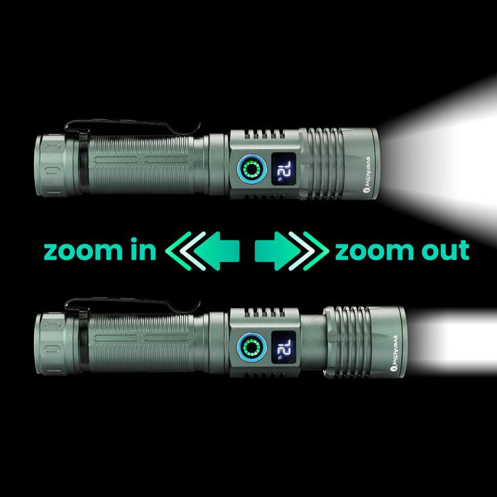 Zoom-ficklampa 700 lm 4000mAh Li-Ion USB-C med display @ electrokit (10 av 14)