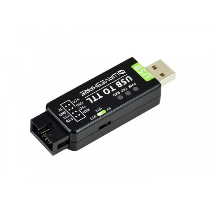 USB-A till UART adapter (TTL) 3.3/5V 8-pin med flödeskontroll @ electrokit (5 av 7)