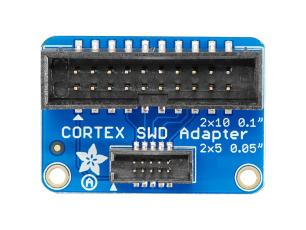 Adapter board JTAG (2x10 2.54mm) to SWD (2x10 1.27mm) @ electrokit