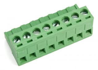Skruvplint pluggbar 5.08mm 8-pol @ electrokit