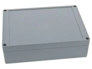 Apparatlåda 200x150x55mm ABS IP65 grå @ electrokit