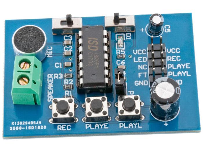 Audiomodul in- och uppspelning av 20 sek ljud @ electrokit (1 av 2)
