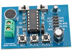 Audiomodul in- och uppspelning av 20 sek ljud @ electrokit