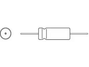 El.lyt 8uF 150V ø9.5x21mm axiell @ electrokit