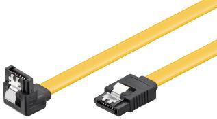SATA-kabel 6Gbps med lås 0.7m vinklad @ electrokit