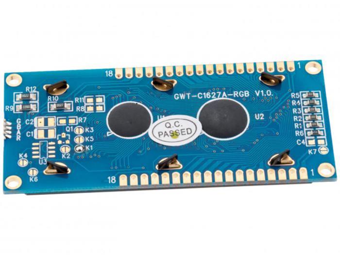 Multi color LCD 2x16 tecken RGB @ electrokit (2 av 6)