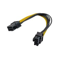 Adapterkabel PCIe 6-pin till PCIe 8-pin 0.2m @ electrokit