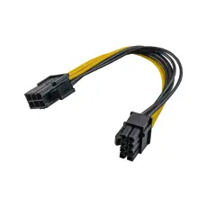 Adapter cable PCIe 6-pin to PCIe 8-pin 0.2m @ electrokit