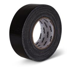Silvertejp / vävtejp svart 50m 48mm @ electrokit