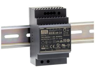 Mean Well HDR-60-48 Power supply 48V 1.25A 60W DIN rail @ electrokit
