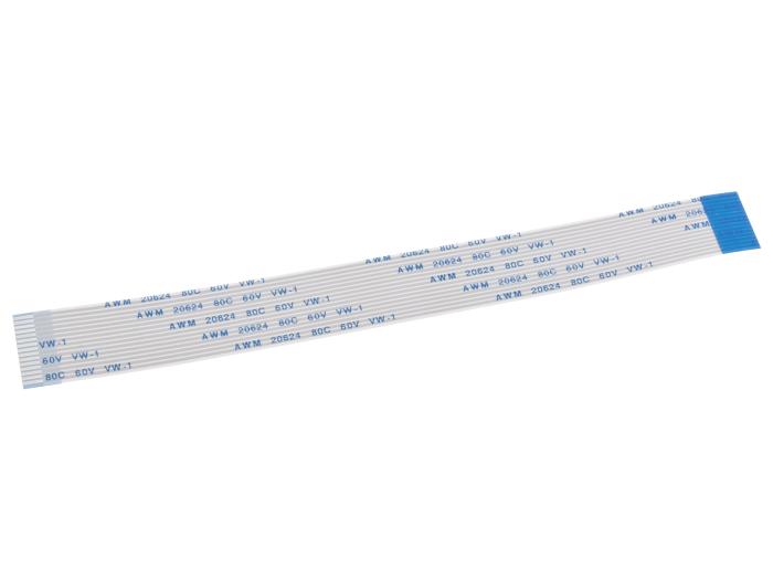 FPC-kabel 15-pol 1.0mm 150mm motsatt-sida @ electrokit (1 av 1)