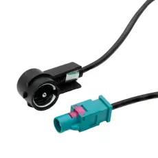 Adapter FAKRA Z hane till ISO vinklad hane 0.2m @ electrokit