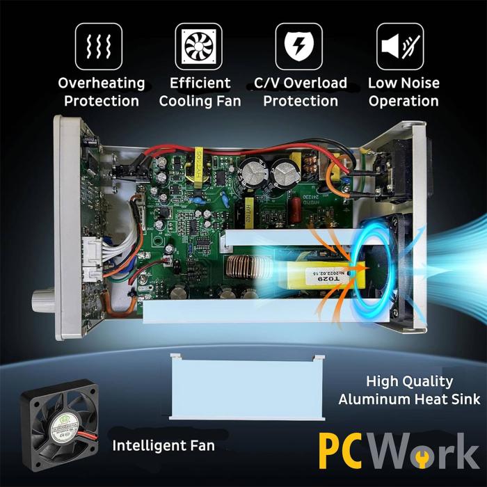 Labaggregat 0-30V 0-5A + 5V 2.4A USB-A och USB-C 150W @ electrokit (5 av 5)