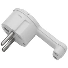 Platt stickpropp 230VAC vit @ electrokit
