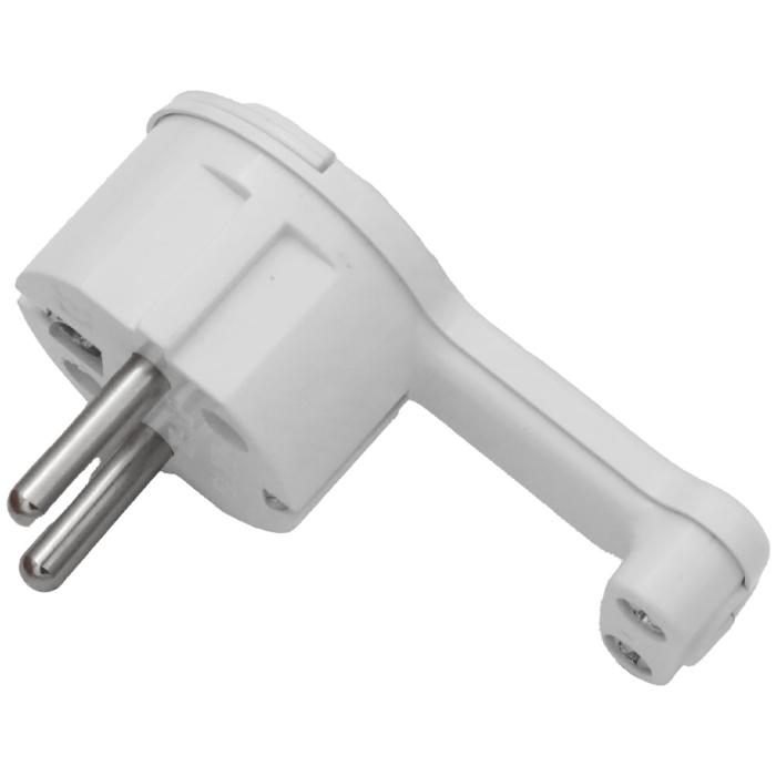 Platt stickpropp 230VAC vit @ electrokit (1 av 1)