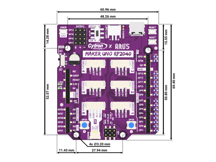 Maker UNO RP2040 @ electrokit (5 of 6)