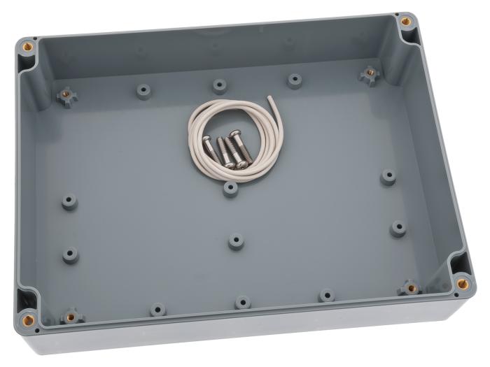 Apparatlåda 200x150x55mm ABS IP65 grå @ electrokit (3 av 3)