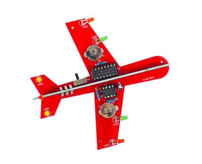 Flygplan med blinkande LEDs - Byggsats @ electrokit (2 av 3)