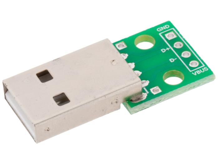 USB-A hane monterad på kort @ electrokit (1 av 1)
