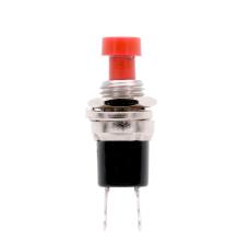 Push button 1-p off-(on) red solder lugs @ electrokit