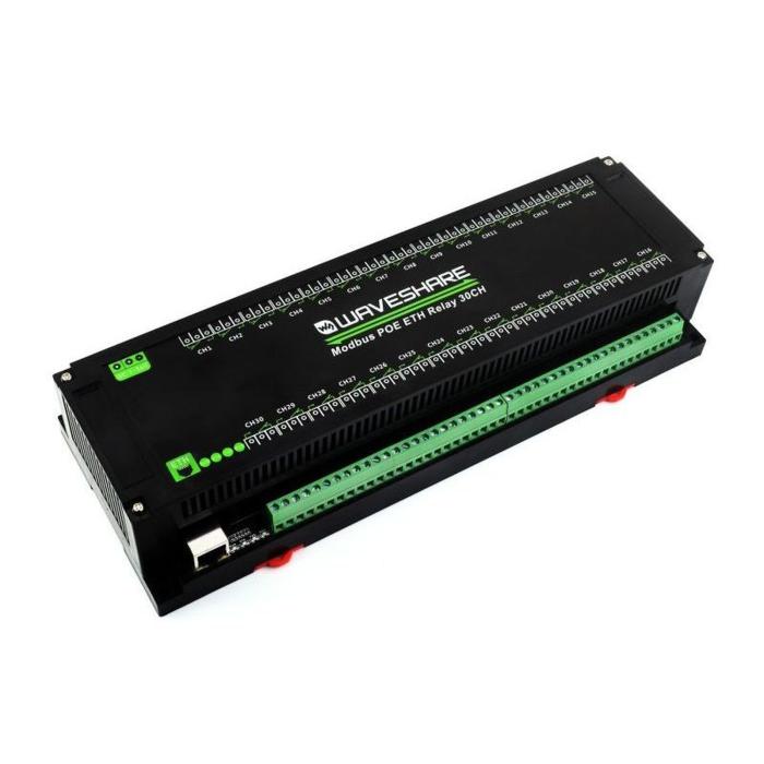 Relämodul 30-kan Modbus Ethernet PoE DIN-skena @ electrokit (4 av 7)