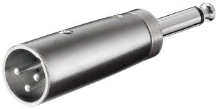 Adapter 3-pol XLR hane till 6.3mm hane mono @ electrokit