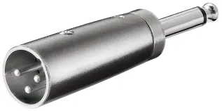 Adapter 3-pin XLR male to 6.3mm male mono @ electrokit