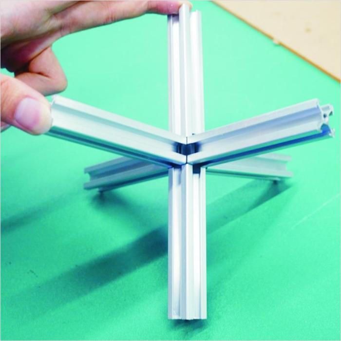 Anslutning för aluminiumprofil - 6-sidig @ electrokit (2 av 2)