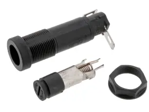 Säkringshållare 5x20mm 20A panelmonterad @ electrokit