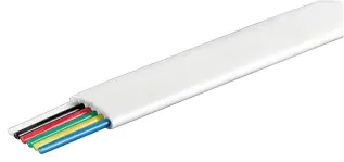 6 ledare flat modularkabel för signal- och tele vit @ electrokit