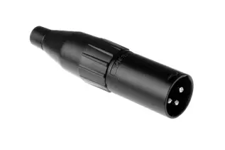 XLR 3-pol hane svart @ electrokit