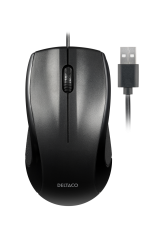 Optisk USB-A-mus - svart @ electrokit