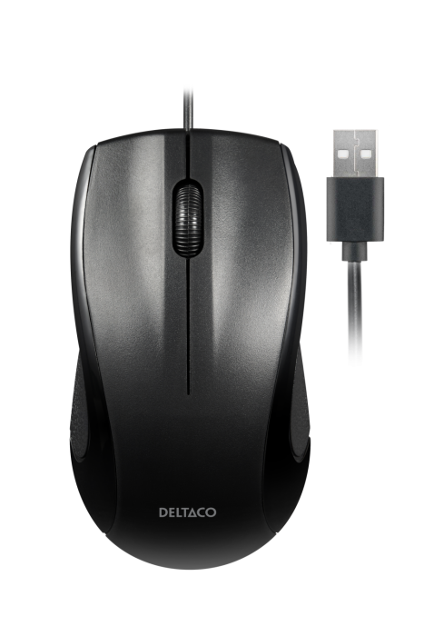 Optisk USB-A-mus - svart @ electrokit (1 av 3)