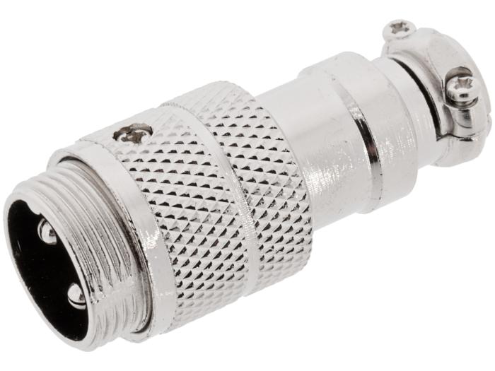 Kontakt GX16 plugg 3-pol kabel @ electrokit (1 av 3)