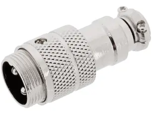 Kontakt GX16 plugg 3-pol kabel @ electrokit
